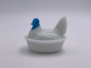 Vintage 'Hen on Nest' in Milk White image 0