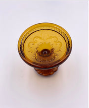 Vintage Glass Candlestick in 'Amber' image 3