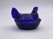 Vintage Westmoreland 'Hen on Nest' in 'Cobalt' image 3