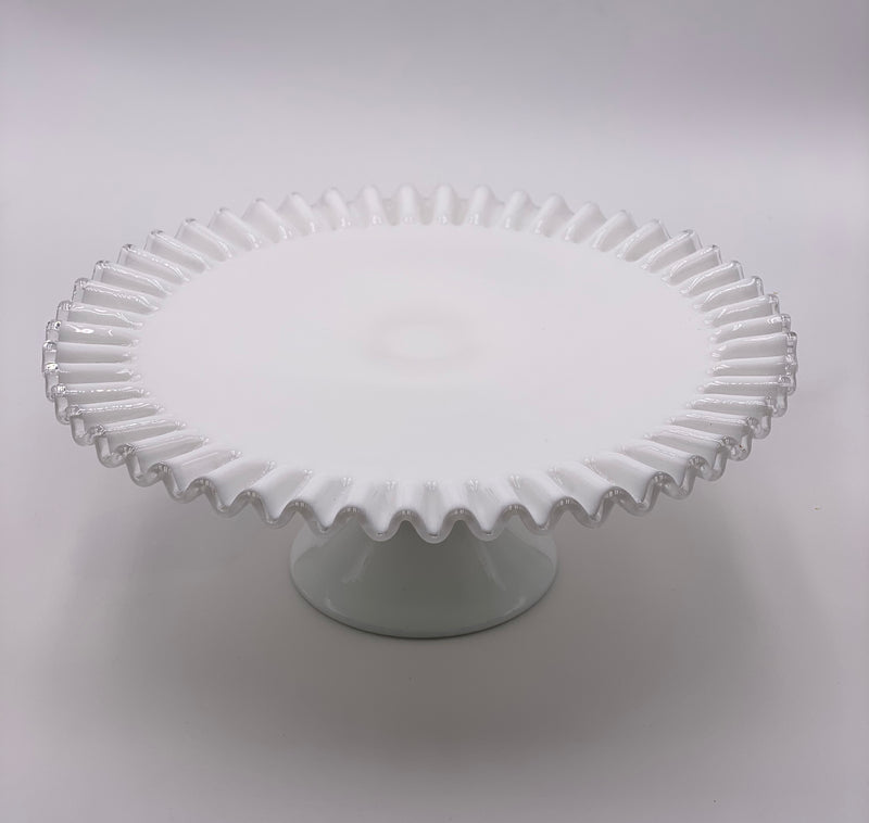Vintage 'Silver Crest' Cake Stand in 'Milk White' image 0