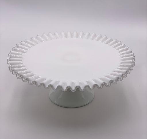 Vintage 'Silver Crest' Cake Stand in 'Milk White' image 0
