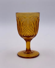 Vintage 'Fenton' Pineapple Goblet in 'Amber' image 0