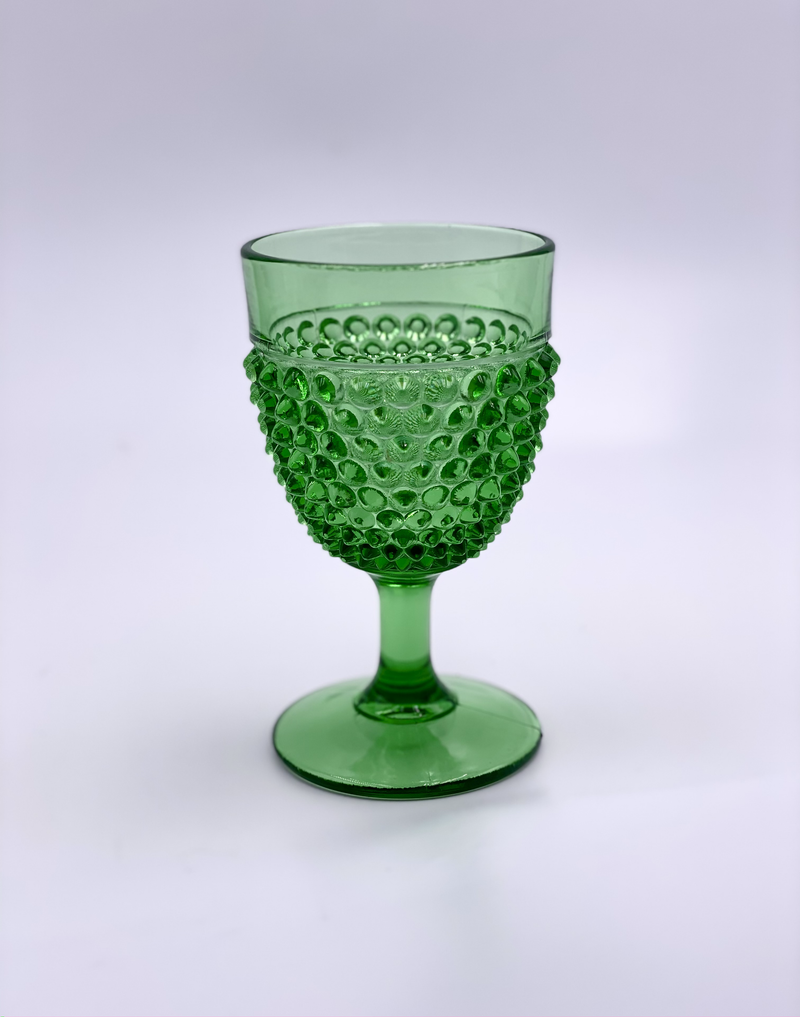 Vintage 'Hobnail' Goblet in 'Green' image 0
