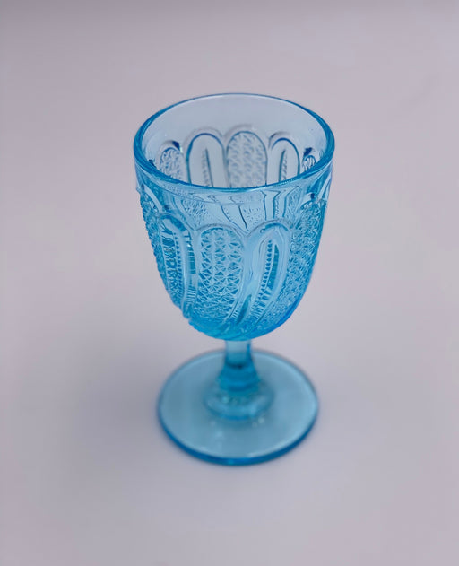 Vintage 'Princess Feather' Light Blue Goblet image 1