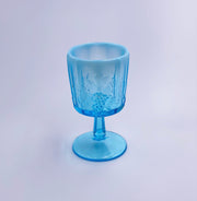 Vintage 'Panel Grape' Goblet in Light Blue Opalescent image 1