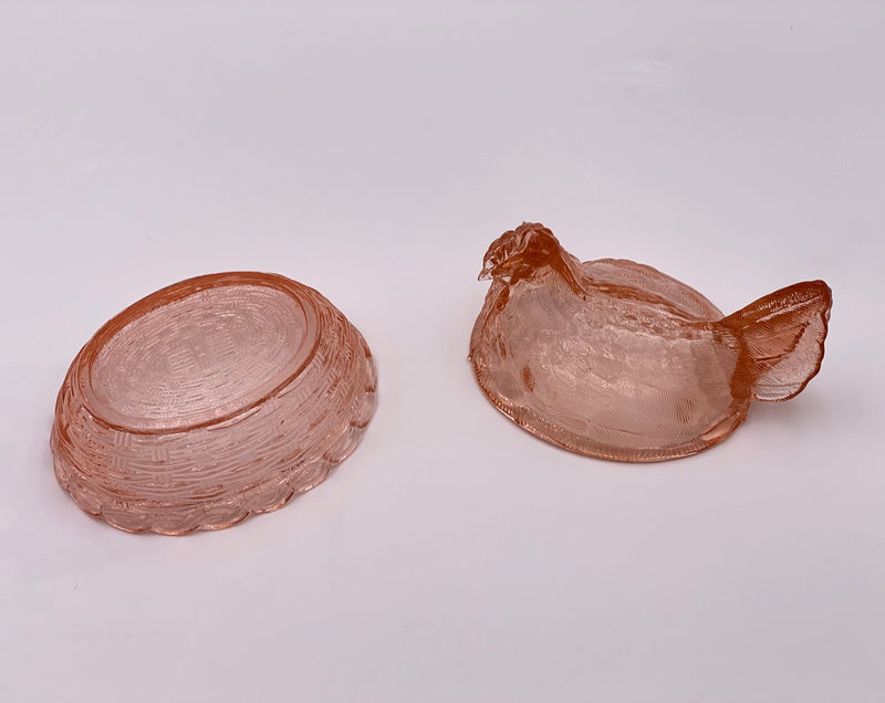 Vintage 'Hen on a Nest' in Pink image 1