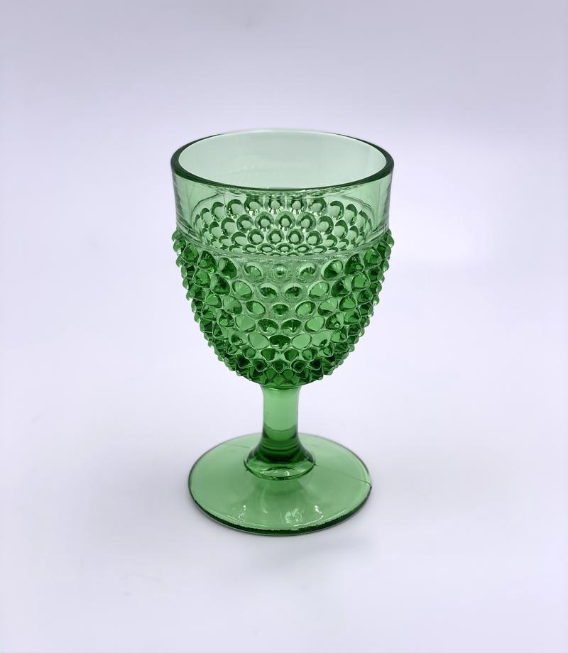Vintage 'Hobnail' Goblet in 'Green' image 1