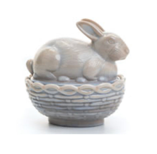 Mosser Glass 'Marble' Bunny Candy Dish image 0