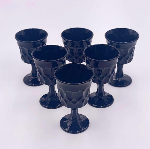 Vintage 'Noritake' Wine Glass in 'Black' image 0