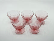 Vintage 'Seneca Driftwood' Crinkle Coupes in 'Pink' (Set of 5) image 0