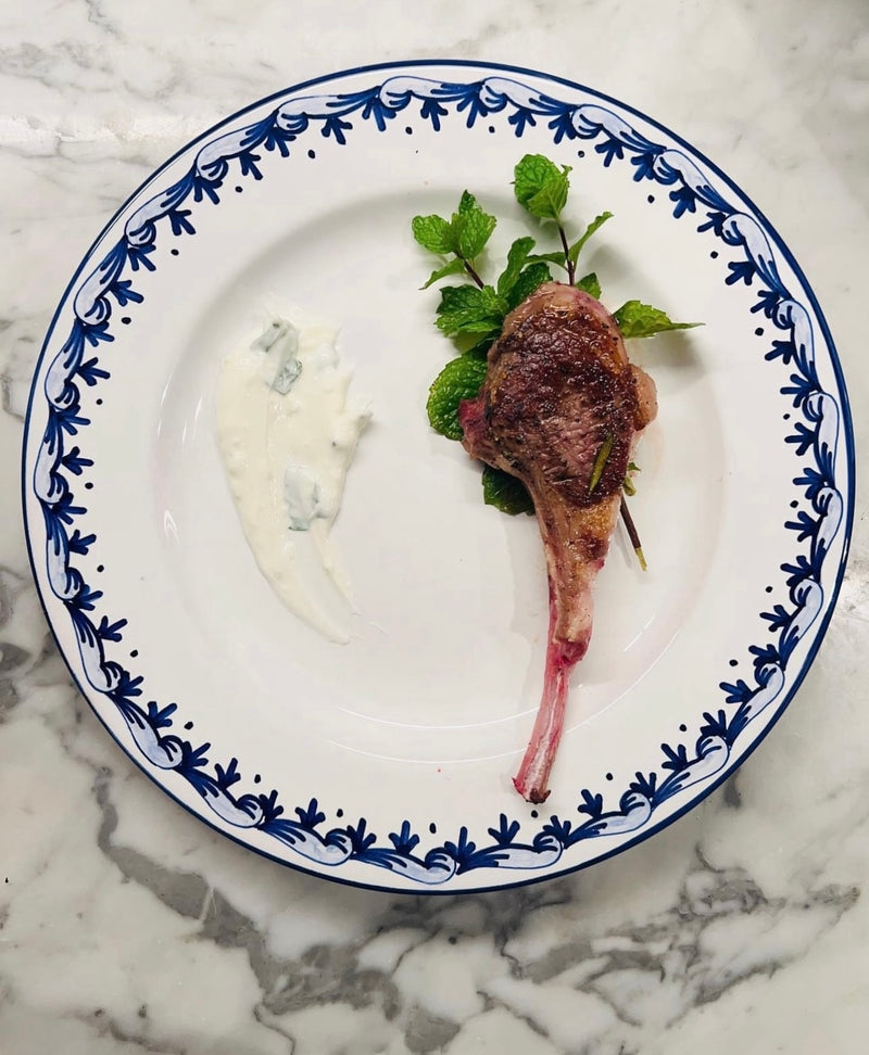 Blue 'Baroque' Dinner Plate (11 inch) image 1