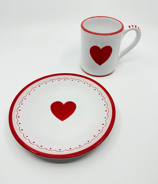 Boxed Set of (4) Solid 'Heart' Plates image 1