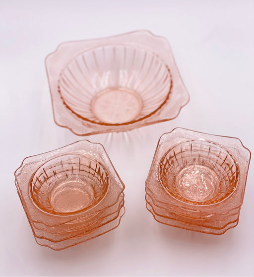 Vintage 'Cherry Blossom' Berry Bowls in 'Pink' (Set of 8) image 1