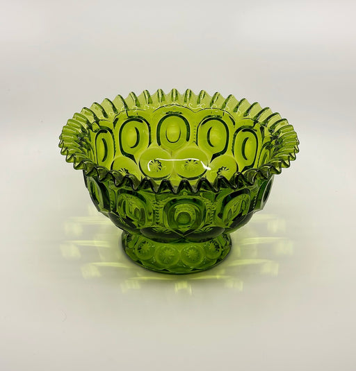 Vintage 'Moon & Stars' Footed Bowl in 'Green' image 0