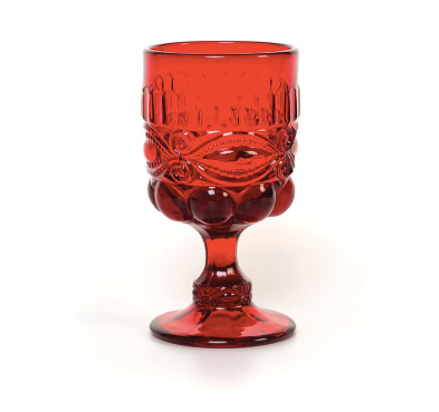 Mosser Glass 'Eye Winker Goblet' in 'Ruby Red' image 1