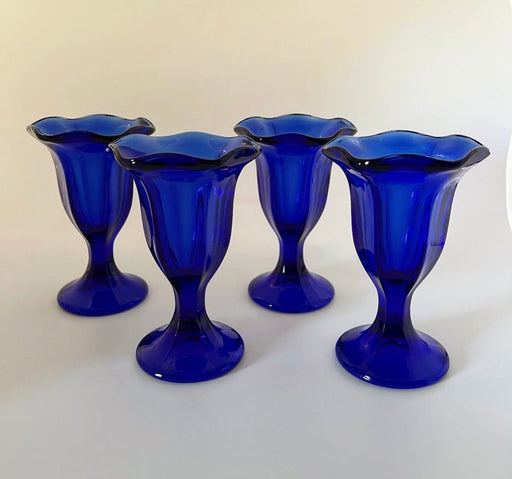Vintage ‘Sundae Cups’ in ‘Cobalt’ (Set of 4) image 0