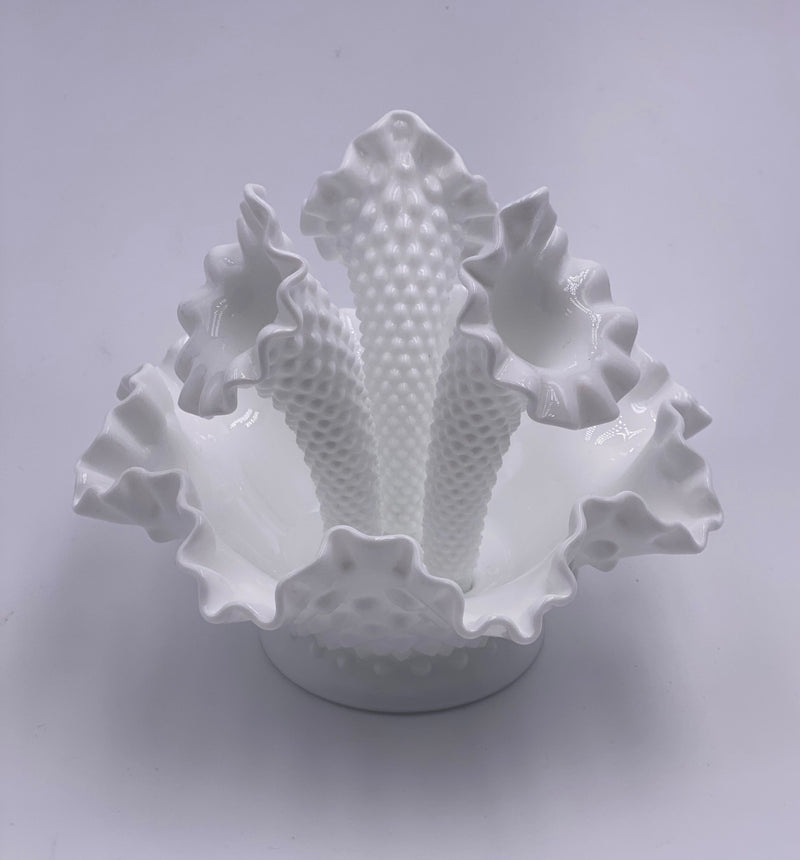 Vintage Fenton 'Hobnail' Epergne in 'Milk White' image 0