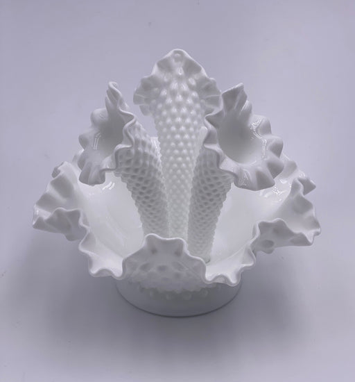 Vintage Fenton 'Hobnail' Epergne in 'Milk White' image 0