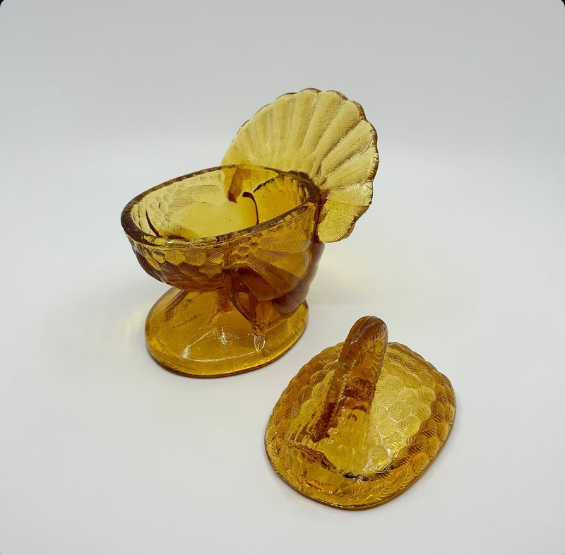 Vintage L.E. Smith 'Covered Turkey'  in 'Amber' image 2