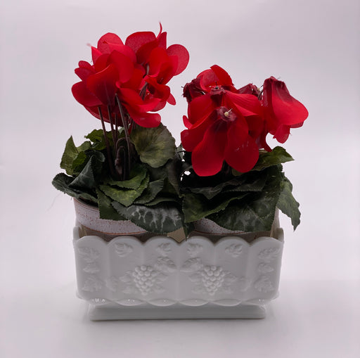 Vintage 'Paneled Grape' Planter in 'Milk Glass' image 1