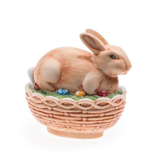 Mosser Glass 'Decorated Milk' Bunny Candy Dish image 0
