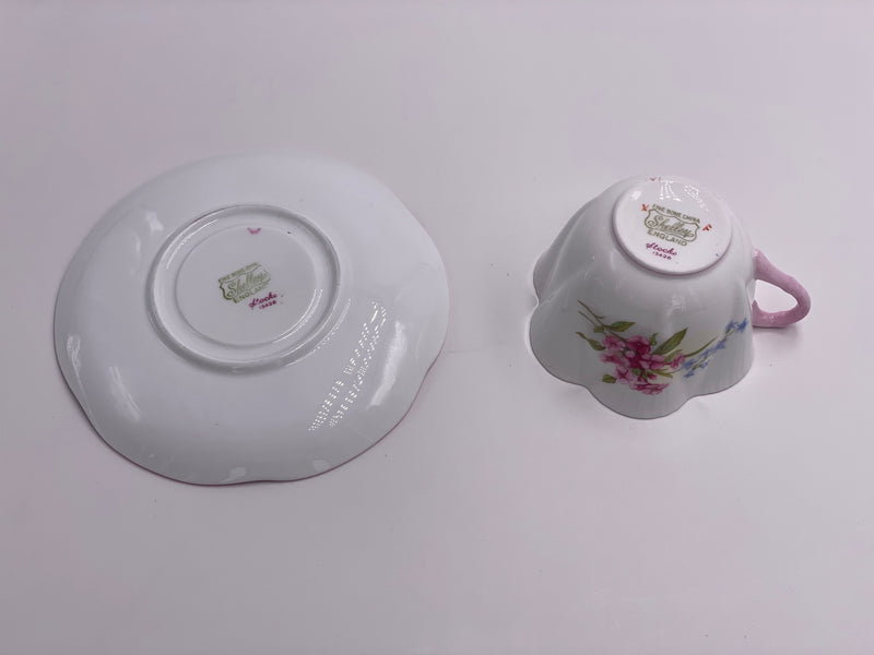 Vintage Shelley 'Stocks' Teacup & Saucer image 3