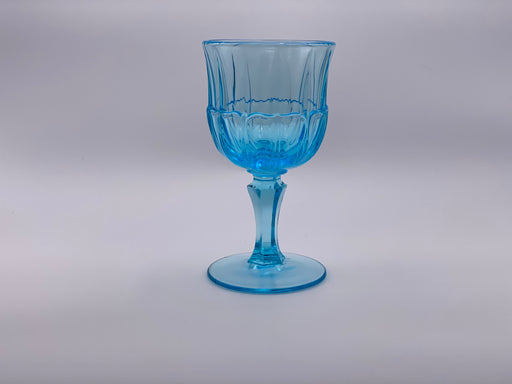 Vintage 'Red Cliff' Depression Glass Goblet in Light Blue image 0