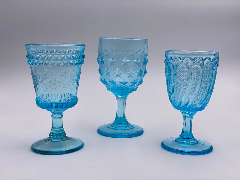 Vintage 'Princess Feather' Light Blue Goblet image 2