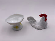 Vintage 'Rooster' Covered Dish' in 'Milk Glass' image 1