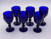 Vintage Libbey 'Gibraltar' Goblet in 'Cobalt' image 1