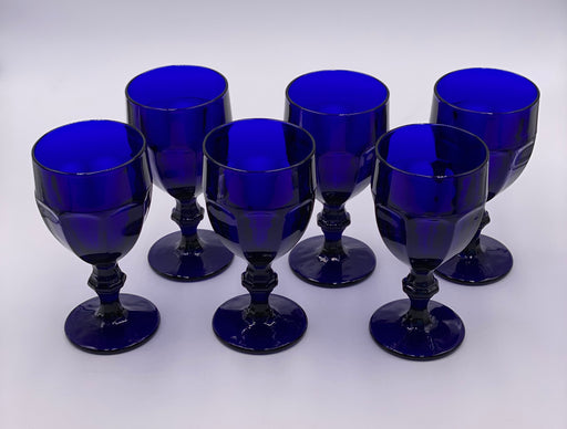 Vintage Libbey 'Gibraltar' Goblet in 'Cobalt' image 1