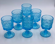 Vintage 'Eye Winker' Light Blue Goblet image 0
