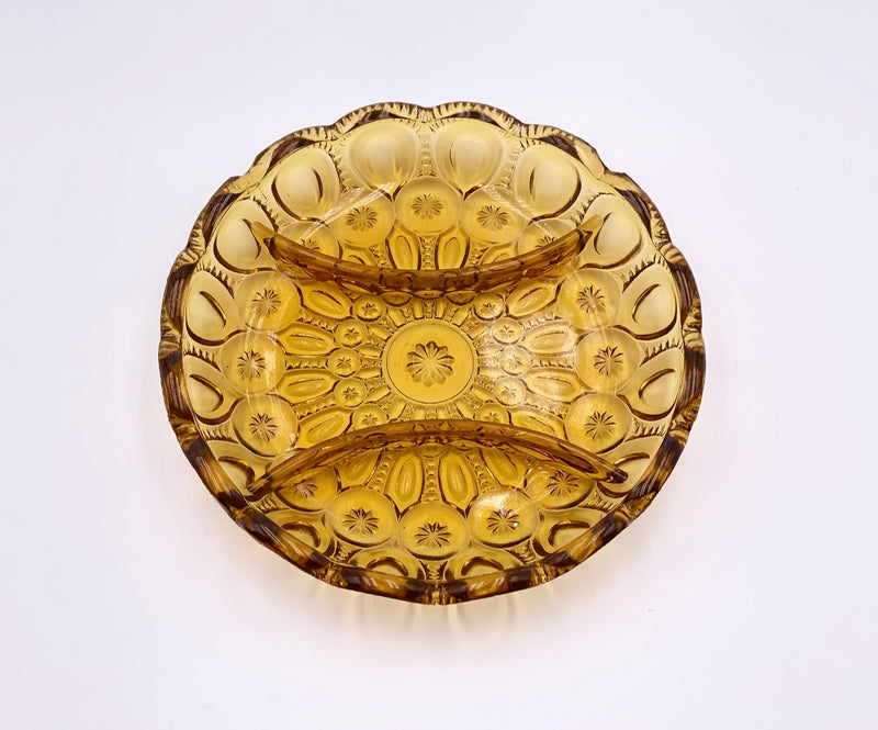 Vintage 'Moon & Stars' Relish Dish in 'Amber' image 0