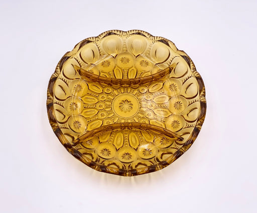 Vintage 'Moon & Stars' Relish Dish in 'Amber' image 0