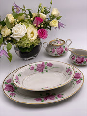 Vintage Kirk China in 'Hand-Painted' Pink Roses - 52 Piece Set (Serves 8) image 2