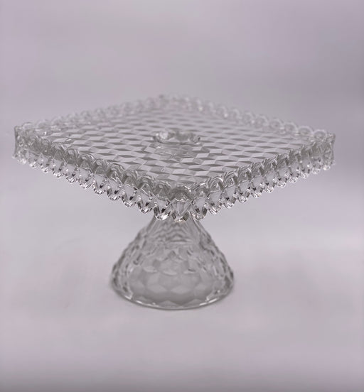 Vintage 'Fostoria' Square Cake Stand in 'Crystal' image 0