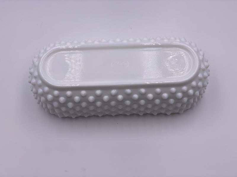 Vintage 'Hobnail' Scalloped Planter in 'Milk White' image 2