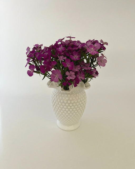 Vintage 'Hobnail' Milk Glass Vase image 1