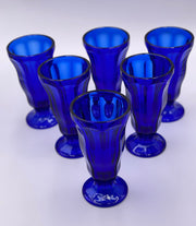 Vintage 'Sundae Cups' in Cobalt Blue (Set of 6) image 2