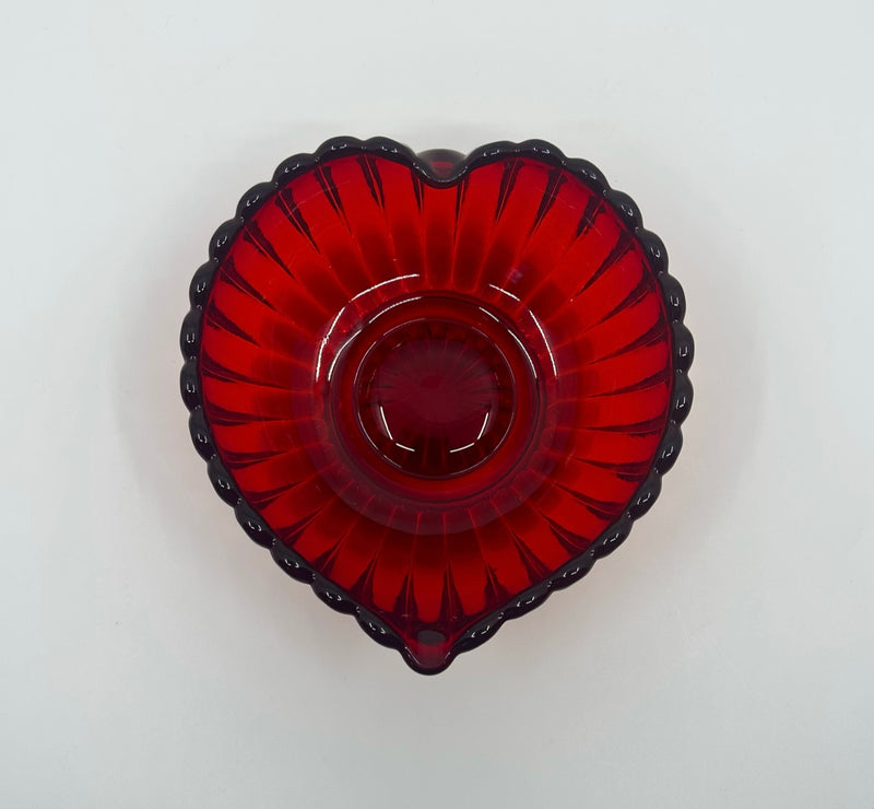Vintage 'Ruby Red' Heart Candy Dish image 0