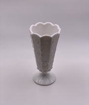 Vintage 'Paneled Grape' Flower Vase in 'Milk Glass' image 1