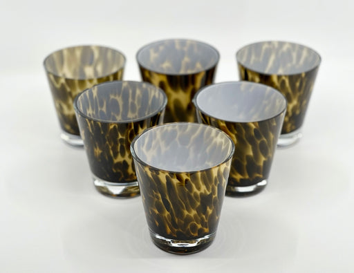 Vintage 'Murano Glass' in 'Tortoiseshell' (Set of 6) image 1