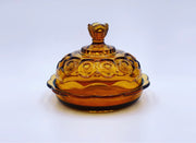 Vintage 'Moon & Stars' Covered Butter/Cheese in 'Amber' image 0