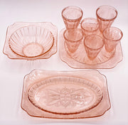 Vintage 'Poinsettia' Tumblers & Tray in 'Pink' (Set) image 3