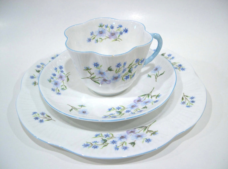 Vintage Shelley 'Blue Rock' Luncheon Set (3 pieces) image 0