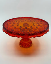 Vintage 'Moon & Stars' Cake Stand in 'Amberina' image 2