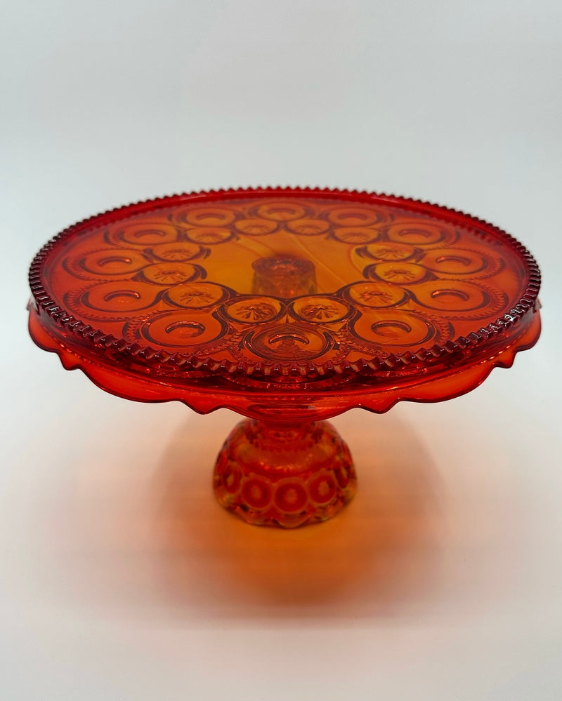 Vintage 'Moon & Stars' Cake Stand in 'Amberina' image 2