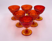 Vintage 'Moon & Stars' Champagne Coupe in 'Amberina' image 1