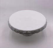 Vintage 'Paneled Grape' Round Cake Stand in 'Milk Glass' image 1