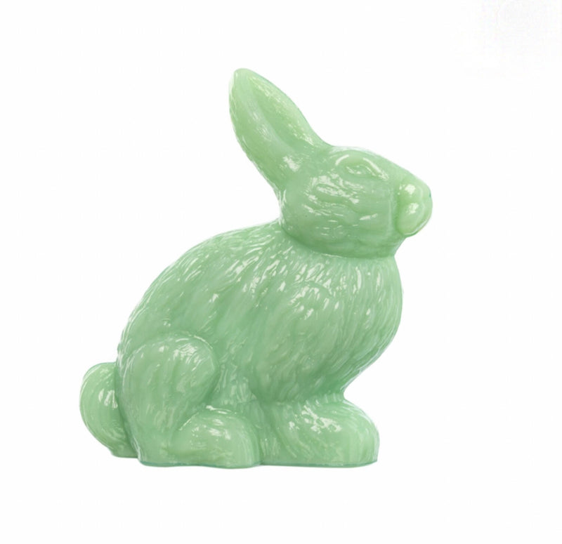 Mosser Glass 'Jadeite' Bunny Figurine image 0
